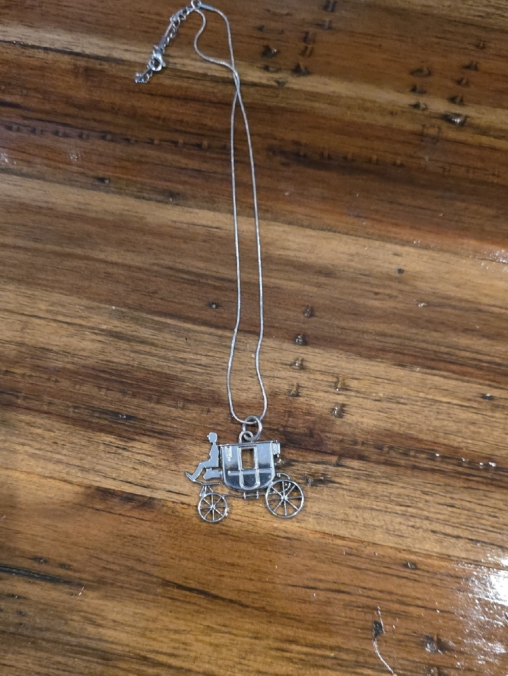 Coach Horse And Carriage Pendant Stainless Steel